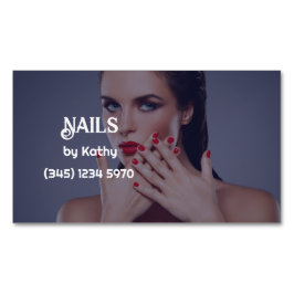 Custom Foto Nageltechniker Magnetische Visitenkarte