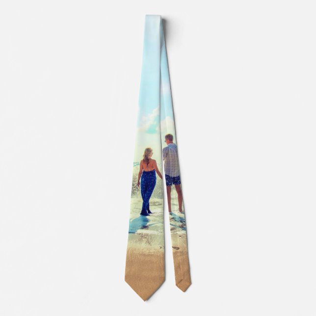 Custom Foto Neck Tie - Ihr eigenes Design - Urlaub Krawatte (Vorderseite)