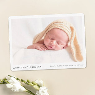 Custom Foto New Baby Boy oder Girl Birth Ankündigung