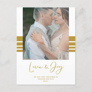 Custom Foto Newlyweds Erste Weihnachten Postkarte
