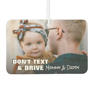 Custom Foto NoTexting Quote Oblong Autolufterfrischer