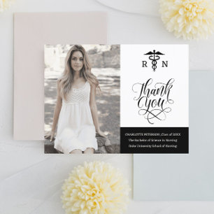 Custom Foto Nurse Abschluss Vielen Dank Postkarte