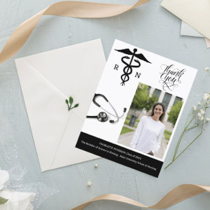 Custom Foto Nurse Graduation Party Danke Postkarte