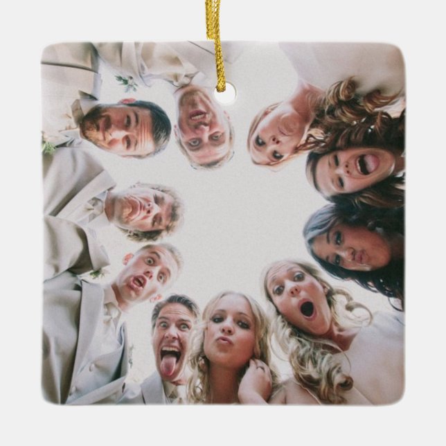 Custom Foto Ornament Doppelseitig, Weihnachts-Foto (Vorderseite)