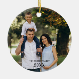 Custom Foto Ornament Niedlich Cactus Pattern