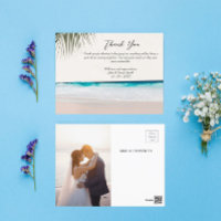 Custom Foto Palm Blätter Beach Wedding Vielen Dank