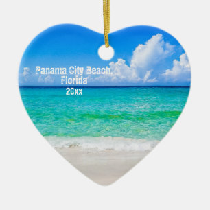 Custom Foto Panama City Beach Shoreline Keramik Ornament