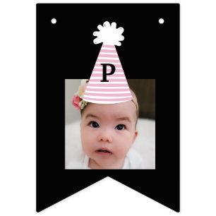 Custom Foto Party Hat Girls Geburtstag Wimpelkette