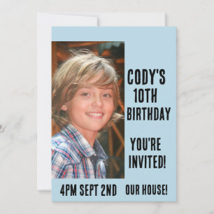 CUSTOM FOTO PARTY KINDER EINLADUNGEN