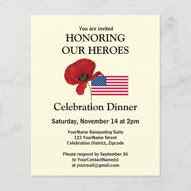 Custom Foto Patriotic USA Veterans (Vorderseite)