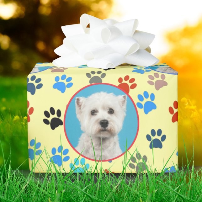 Custom Foto Paws Cat Lover Hund Lover Pet Lover Geschenkpapier (Von Creator hochgeladen)