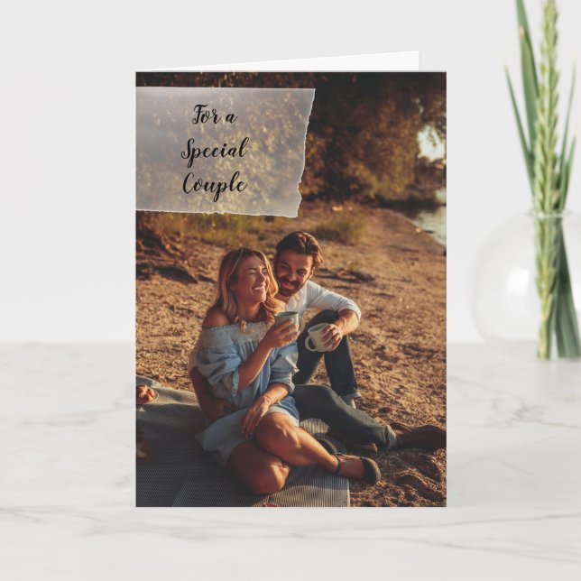 Custom Foto Personalisiert Hochzeit Herzlichen Glü Karte (Vorderseite)