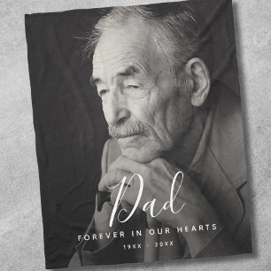 Custom Foto Personalisiert Memorial Vater Vater Fleecedecke