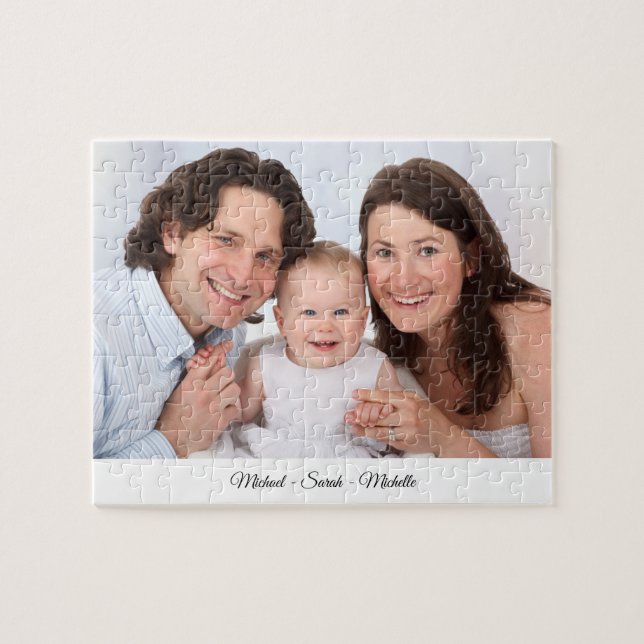 Custom Foto Personalisiert Name Jigsaw Puzzle (Horizontal)