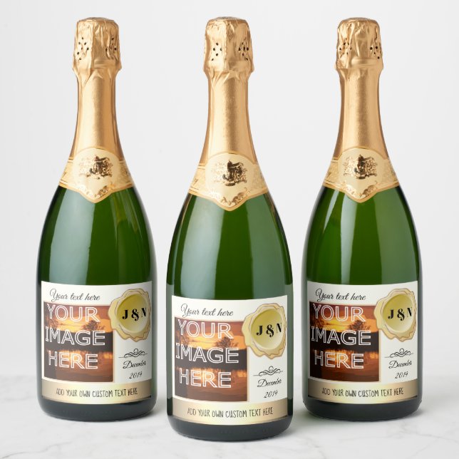 Custom Foto Personalisiert Sparkling Weinflasche L (Flaschen)