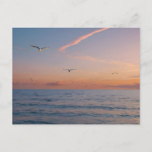 Custom Foto Personalisiert Sunset Beach Waves Feiertagspostkarte