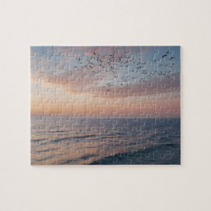 Custom Foto Personalisiert Sunset Beach Waves Puzzle