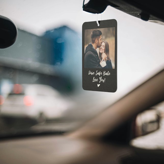 Custom Foto Personalize Couple Valentine's Day Autolufterfrischer (photo car air fresheners family create your own cute modern funny pretty photography picture)