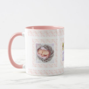 Custom Foto Pink Muster Happy Birthday Mama Tasse