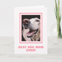 Custom Foto Pink Polka Dot Dog Mama Muttertag