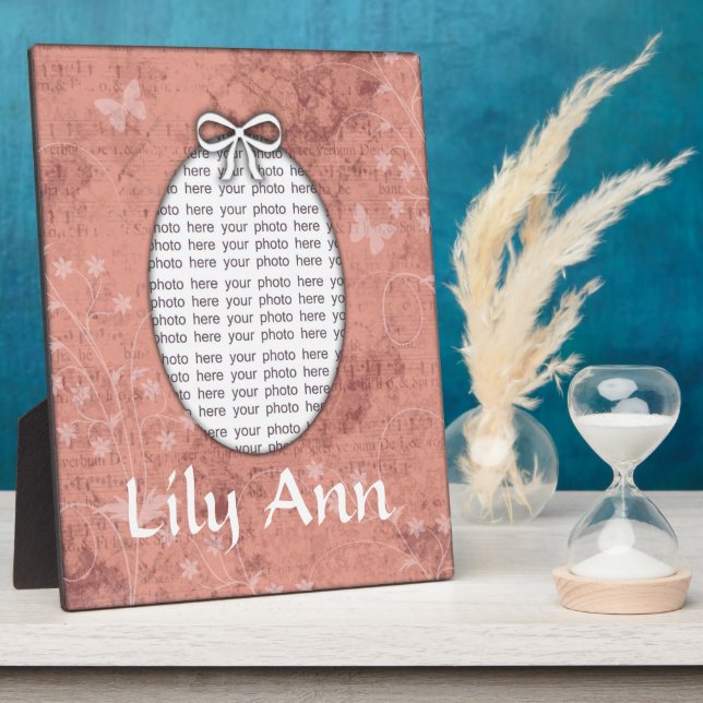 Custom Foto Plaque für Mädchen Personalisiert Fotoplatte (Seite)