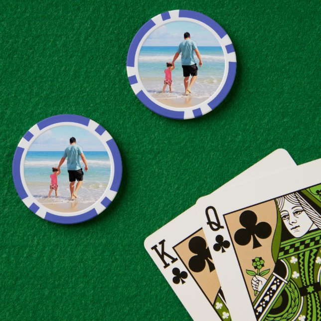 Custom Foto Poker Chips Geschenk mit Ihren Fotos (Pokertisch (doppelt))
