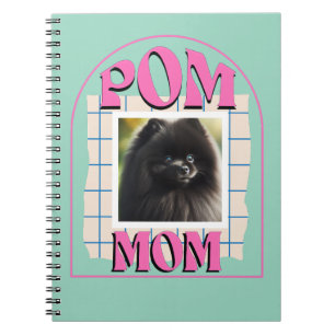 Custom Foto Pom Dog Mama Shirt Spitz Eigentümer Notizblock