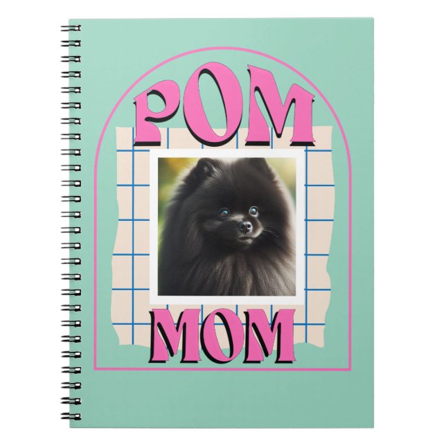 Custom Foto Pom Dog Mama Shirt Spitz Eigentümer Notizblock (Vorderseite)