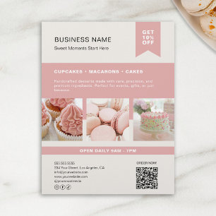 Custom Foto QR Bäckerei Flyer