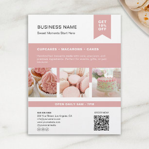 Custom Foto QR Bäckerei Flyer