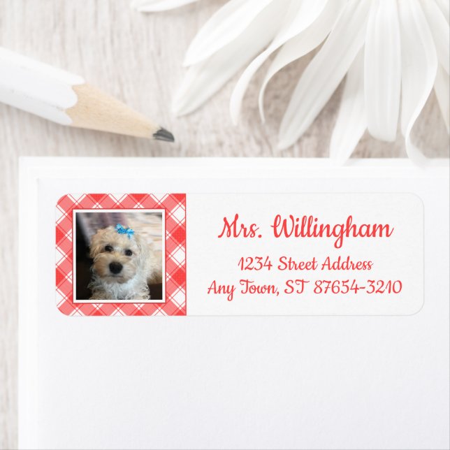 Custom Foto Red & White Country Bauernhof Kariert (Insitu)