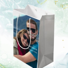 Custom Foto Relaxen Beach Wedding Mittlere Geschenktüte