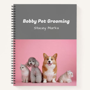 Custom Foto rosa und grau Spiral Notebook Notizbuch