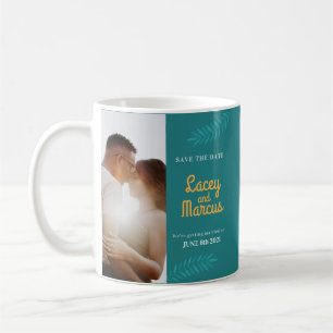 Custom Foto Save the Date Hochzeit Kaffeetasse