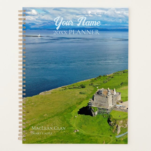 Custom Foto Scottish MacLean Clan Weekly Planner Planer (Vorderseite)