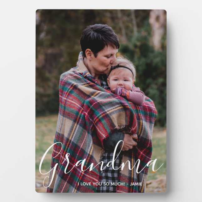 Custom Foto Script Oma Fotoplatte (Vorderseite)