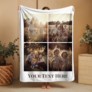 Custom Foto Sherpa Blanket Collage Oma Geschenk Sherpadecke