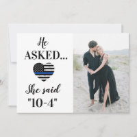 Custom Foto Sie sagte 10-4 Strafverfolgungshochzei