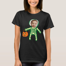 Custom Foto Skelett Halloween-Trick oder Behandlun T-Shirt