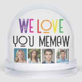 Custom Foto Snow Globe for GRANDMA - Regenbogentex Schneekugeln