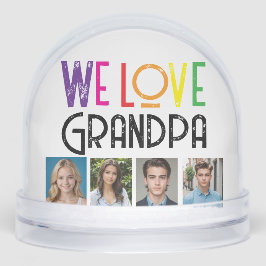 Custom Foto Snow Globe for GRANDPA - Regenbogentex Schneekugeln