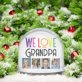 Custom Foto Snow Globe for GRANDPA - Regenbogentex Schneekugeln