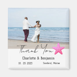 Custom Foto Starfish Beach Wedding Gefallen Magnet
