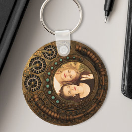 Custom Foto Steampunk Metal Gears Schlüsselanhänger