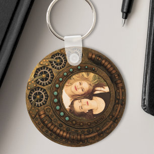 Custom Foto Steampunk Metal Gears Schlüsselanhänger