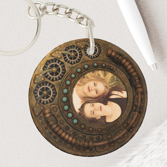 Custom Foto Steampunk Metal Gears Schlüsselanhänger (Von Creator hochgeladen)
