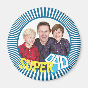 Custom Foto Super Vater Comic Book Magnet