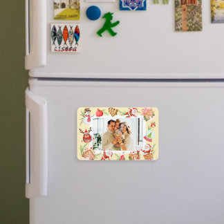 Custom Foto Sweet Santa Gingerbrot House Magnet