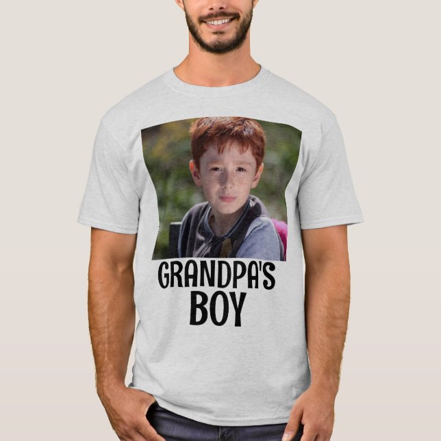 CUSTOM FOTO T - SHIRT FÜR GRANDPA ODER GRANDMA (Vorderseite)