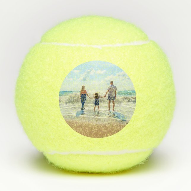 Custom Foto Tennis Balls mit Ihren Fotos Geschenk Tennisbälle (Vorderseite)